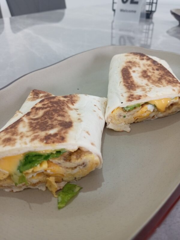 Egg Cheese sandwich بيض جبن تورتيلا