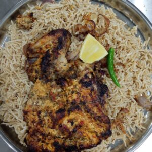 ربع دجاج الفحم Quarter grilled chicken with rice